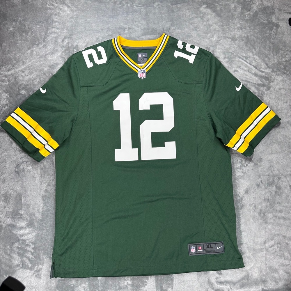 Nike Green‎ Bay Packers Aaron Rodgers 12 NFL Jersey Green XL 472795-323